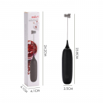 K&auml;eshoitav munavahustaja akutoitel cappuccino vahustaja mikser mini elektriline piimavahustaja segisti juhtmevaba kohvivispli mikser must