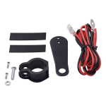 3,0A kiirlaadimisega sigaretis&uuml;&uuml;taja topelt-USB-laadija pistikupesa mootorratta juhtrauale paigaldamiseks mobiiltelefonide/tahvelarvutite jaoks 7.8*9.2*8.9cm must