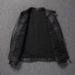 Nahkjakk P&uuml;stkrae Nahkjakk Mootorratturi jope Esimene kiht veisenahk Kitsas Vabaaja Suur suurus Jakk XL