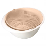 Sagit Double Drain Basket Kauss Pesemine K&ouml;&ouml;gis&otilde;el Nuudlid K&ouml;&ouml;giviljad Puuviljad One Size roosa