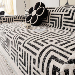 Nordic Tassels geomeetrilise mustriga diivanikate &scaron;enill nelja hooaja universaalne diivanikate libisemiskindel mahavisatav tekk kaasaegne diivani r&auml;tik 180x130cm