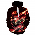 Anime Demon Slayer seeria 3D prinditud meeste kevad uus stiil kapuutsiga pikkade varrukatega kapuuts Mood vabaaja puuvillane pullover r&otilde;ivad XXXXXXL