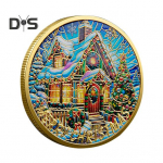 J&otilde;uluvana m&uuml;ndid Kahepoolne sulamist kollektsioneerimism&uuml;nt V&auml;rvilise mustriga Pidulik suveniirm&uuml;nt j&otilde;ulu&otilde;htu karpide jaoks Uusaasta kingitus L