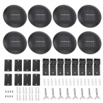 AYNEFY Lampe de cl&ocirc;ture solaire La goutti&egrave;re solaire l&auml;bitungimatu 9LED allume les lambes de mur de lumi&egrave;re de cl&ocirc;ture pour