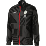 PUMA 2022-23 AC Milan Kogu pind tr&uuml;kitud lukuga jope Meeste jope Must 767551-01 M