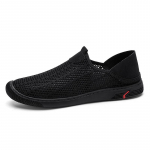 Moodsad K&auml;sit&ouml;&ouml;na Valmistatud Tennised Meestele Hingavad V&otilde;rkjalatsid Kerged Vabaaja Jalutusk&auml;igud Slip-On S&otilde;idukingad Meeste Mokassiinid Suvised L&auml;bipaistvad Kingad 38 must