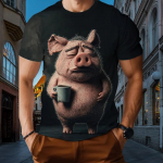 3D hip-hop tr&uuml;kitud animeeritud tegelaskujudega suvine T-s&auml;rk Moodne T&auml;nava meeste kottis &uuml;lisuur pluus vabaaja vabaaja s&auml;rk S