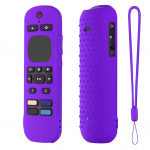Silikoonist kaitse&uuml;mbris Roku Voice Remote Pro / RC-MC1 l&ouml;&ouml;gikindel kate Roku teleri aurupulga 4K+ kaugjuhtimispuldi nahale lilla
