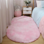 Ovaalne kohev vaip Shaggy vaip voodi matt Armas v&auml;rviline elutoa vaip pikkade juustega vaip Kodukaunistus 50x160cm