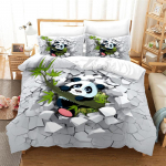 Armas multifilmi Panda voodipesukomplekt Naljakas Panda tekikott, kaheinimesevoodi, kaheinimesevoodi t&auml;issuuruses magamistoa sisekujundus EU single(135x200cm)