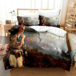 Horizon Zero Dawn Voodipesukomplekt &Uuml;hekohaline Kahekohaline T&auml;issuuruses Kuninganna Kuningas Suurus Voodikomplekt T&auml;iskasvanu Laps Magamistuba Tekikotikomplektid 3D Anime voodilina komplekt AU Single 140x210cm