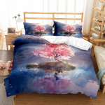 Kirsi&otilde;ite tekikotikomplekt King Queen Full Size Roosa lilleline pol&uuml;ester tekkekott lastele, teismelistele, t&auml;iskasvanutele Voodipesukomplekt EU single(135x200cm) gray