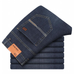 Polsterdatud ja paksendatud teksad meeste s&uuml;gis- ja talveosa uued lahtised sirged sametiga soojad meeste talvep&uuml;ksid 32