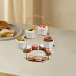Cake Display Stand for Afternoon Tea, Serving Tray Desserts in Cafes and Homes h&otilde;be