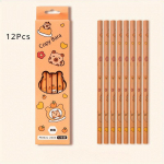 12 tk Capybara Kawaii pliiatsikomplekt, HB, puidust, tagasi kooli kirjatarbed