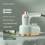 Kaasaskantav mini k&auml;eshoitav triikimismasin kodus, reisil ja &uuml;hiselamus kasutamiseks British standard (230V) roheline