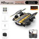 Uus T6 droon 8k professionaalne HD kahe kaameraga takistuste v&auml;ltimine aerofotograafia optilise vooluga kokkupandav neljakopteri m&auml;nguasi kingitus 10000M Single camera 1 battery kollane