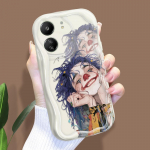 Armas koomiksimustriga kreemja tekstuuriga korpus, lainelise servaga pehme silikoonkaanega telefoni&uuml;mbris Xiaomi Redmi jaoks Redmi 11A puhas