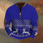 Meeste Retro Casual gradienttr&uuml;kiga kampsun M