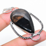 Mahogany Obsidian Handmade 925 Sterling Silver Jewelry Pendant 2.60 q1g39