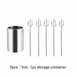 5tk/komplekt Harpoon Fruit Fork Sea King Harpoon Cake Fork K&ouml;&ouml;gitarvikud Hea v&auml;limusega magustoidukahvel roostevastane 5 v&auml;rvi