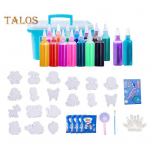 1 komplekt lastele vesihaldjate m&auml;nguasjade komplekt koos 18 vormiga vesigeeli m&auml;nguasja DIY k&auml;sitsi valmistatud vesiloomade meisterdamiskomplekt v&auml;ikelastele poistele t&uuml;drukutele 1 Set