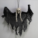 Rippuv hirmutav kummituslik Halloweeni kaunistus baariaia &otilde;ue kummitava maja rekvisiidile 35cm x 30cm must