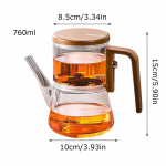 Magnetic Suction Floatys Cup Teekann Uus kuumakindlast klaasist Magnetic Tea Water Separation Cup Teekomplekt