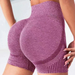Naiste &otilde;mblusteta l&uuml;hikesed p&uuml;ksid s&auml;&auml;rised Fitness k&otilde;rge v&ouml;&ouml;kohaga Push Up Skinny Quick Dry k&otilde;rge elastsusega treening Naiste spordijooga s&auml;&auml;rised S/M roosa