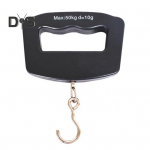 Kaasaskantav elektrooniline kaal konksu/rihmaga 110lb/50kg LCD-ekraan patareitoitel k&auml;eshoitav riputatav kalakott reisikohver pagas digitaalne kaal A