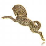 Able Vintage kuldne h&otilde;bedane hobuses&otilde;lg, mees, naiste sulamist jooksev hobune pross, looma&uuml;likond korsaaksessuaarid kuld