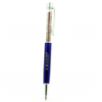 Pierres et Min&eacute;raux. Stylo min&eacute;raux Rubis brut Madagascar. Couleur Bleu marine.