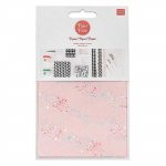 Papier patch Rose bulles 30 x 42 cm