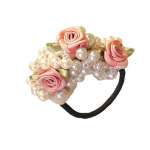 P&auml;rlitest helmestega juuksepaelad hobusesaba juukselips Magusad p&auml;rliga elastsed juuksepaelad 1pcs