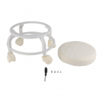 Rolling Ottomani suure tihedusega m&auml;luvaht veekindel vaiksed rattad kahekihilised jalatoe taburet pruun