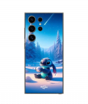 Coque de t&eacute;l&eacute;phone - Maniacase - Samsung Galaxy S24 Ultra - Souple - Silicone - 3D Stitch mignon neige &eacute;toil&eacute;e