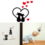 Multikas kassl&uuml;liti Vin&uuml;&uuml;lkleebis &Ouml;&ouml;kulli seinakleebised kodukaunistuseks 13*10cm