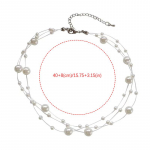 Prantsuse stiilis hele luksuslik elegantne ni&scaron;ikujundus p&auml;rl mitmekihiline ripats kaelakee naistele armsad ehted aksessuaarid kingitus 1Pc