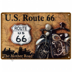 Route 66 Retro Dekoratiivmaja Metallist siltidega plakatid seinal Plekist silt Vintage plakatikaunistus Seinakunst Ruumi kaunistamine 20 x 30cm