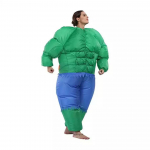 Rohelise lihase mehe t&auml;ispuhutav kost&uuml;&uuml;m, t&auml;iskasvanu One size, 150-190cm roheline
