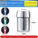 LED-v&auml;rvi muutva temperatuuri reguleerimisega kraan pritsmekindla automaatse mullitajaga