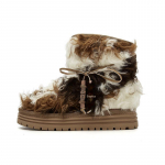 Bosi 2024 Naiste Mitmek&uuml;lgsed Lumesaapad: Kollane Lehma Karv, Soe, Libisemiskindel, Keskmise S&auml;&auml;reni, &Uuml;mara Ninaga, S&uuml;gis/Talv. 35