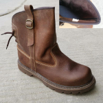 Eripakkumine: Ehtsast nahast l&uuml;hikesed saapad - Unisex retro ratsas&otilde;idu- ja Martini stiil, hingavad ja trendikad 45