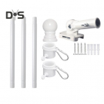 1 komplekti seinakinnitusega lipumast 3/4 sektsiooni 360 kraadi p&ouml;&ouml;rlev sasipuntrata r&otilde;ngasklamber Ilmastikukindel metallist v&auml;liveranda veoauto maja Estate lipuvarras Short must