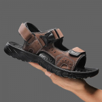 Suvised meeste sandaalid PU-nahast kerged avatud ninaosaga lamedad meeste vabaajajalatsid &otilde;ues k&otilde;ndimiseks meestele m&otilde;eldud rannajalatsid suurused 39-46 46 must