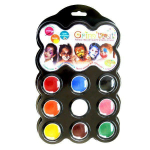 Palette de maquillage &agrave; l'eau GRIM'TOUT Carnaval - Enfant - 9 couleurs assorties