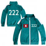 Lapsed Poisid T&uuml;drukud M&auml;ngija Hooaeg 2 Prindiga Pikkade Varrukatega Lukuga Jakk Mantel Komplekt X 456 O 230 R&otilde;ivad Halloween Cosplay Kost&uuml;&uuml;m 140cm