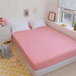 &Uuml;hev&auml;rviline ruuduline pestud puuvillane voodikattega voodimadrats Pehme hingav voodipesu Voodikate ilma padjap&uuml;&uuml;rita 120x200cm Only Sheet