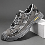 Suvised meeste sandaalid Ehtsast nahast Meeste vabaajajalatsid Meeste Meeste Nahast Sandaalid Meestele Rannajalatsid Rooma meeste kingad 38