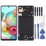 TFT-materjalist LCD-ekraan ja digitaiser t&auml;ielik komplekt raamiga (Ei toeta s&otilde;rmej&auml;lgede tuvastamist) Samsung Galaxy A71 / SM-A715 jaoks(Must) must